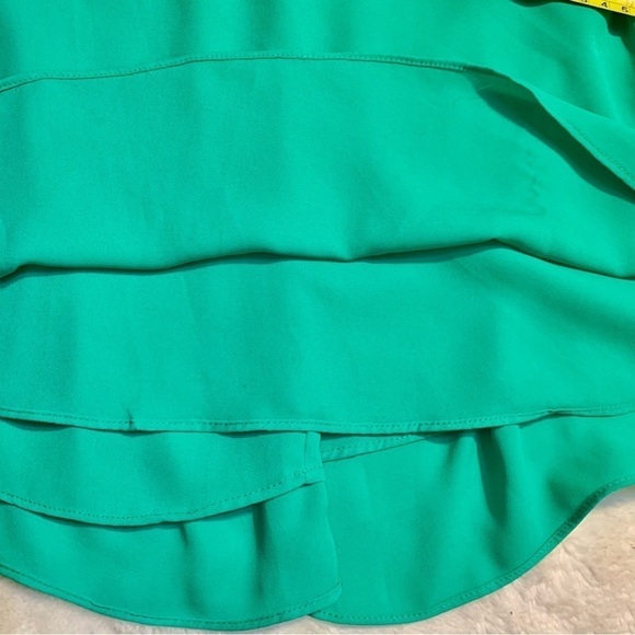 Alice Collection Dressy Tank Small Jade Green Sleevelss Flowy Lined Keyhole Back - Picture 10 of 15